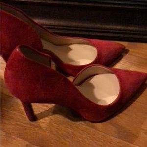 Cherry red pumps